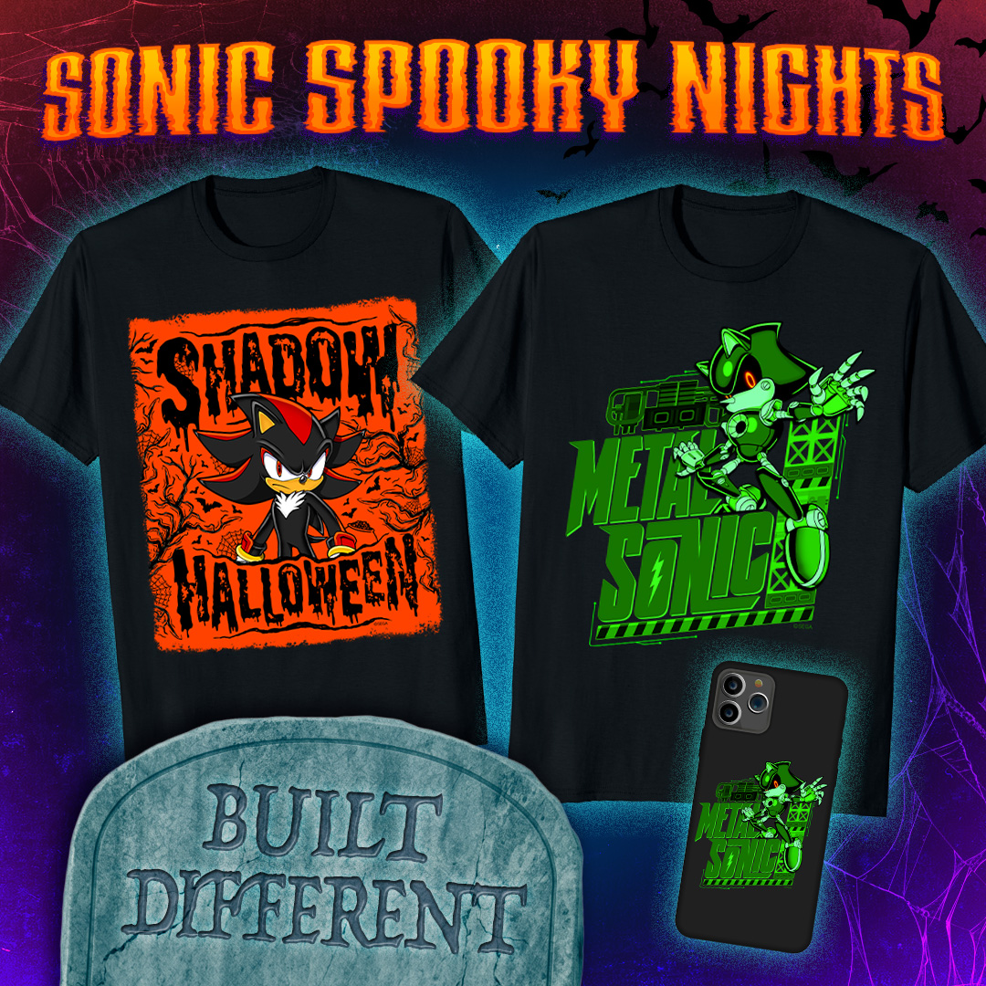 sonic_hedgehog's tweet photo. The night has arrived. 🌙

Get into the spooky season with new Sonic Halloween designs featuring your favorite characters and just the right amount of fright. 🖤🎃

Shop the collection: https://t.co/fIrZbYK8pV https://t.co/gSpT0hg0ns