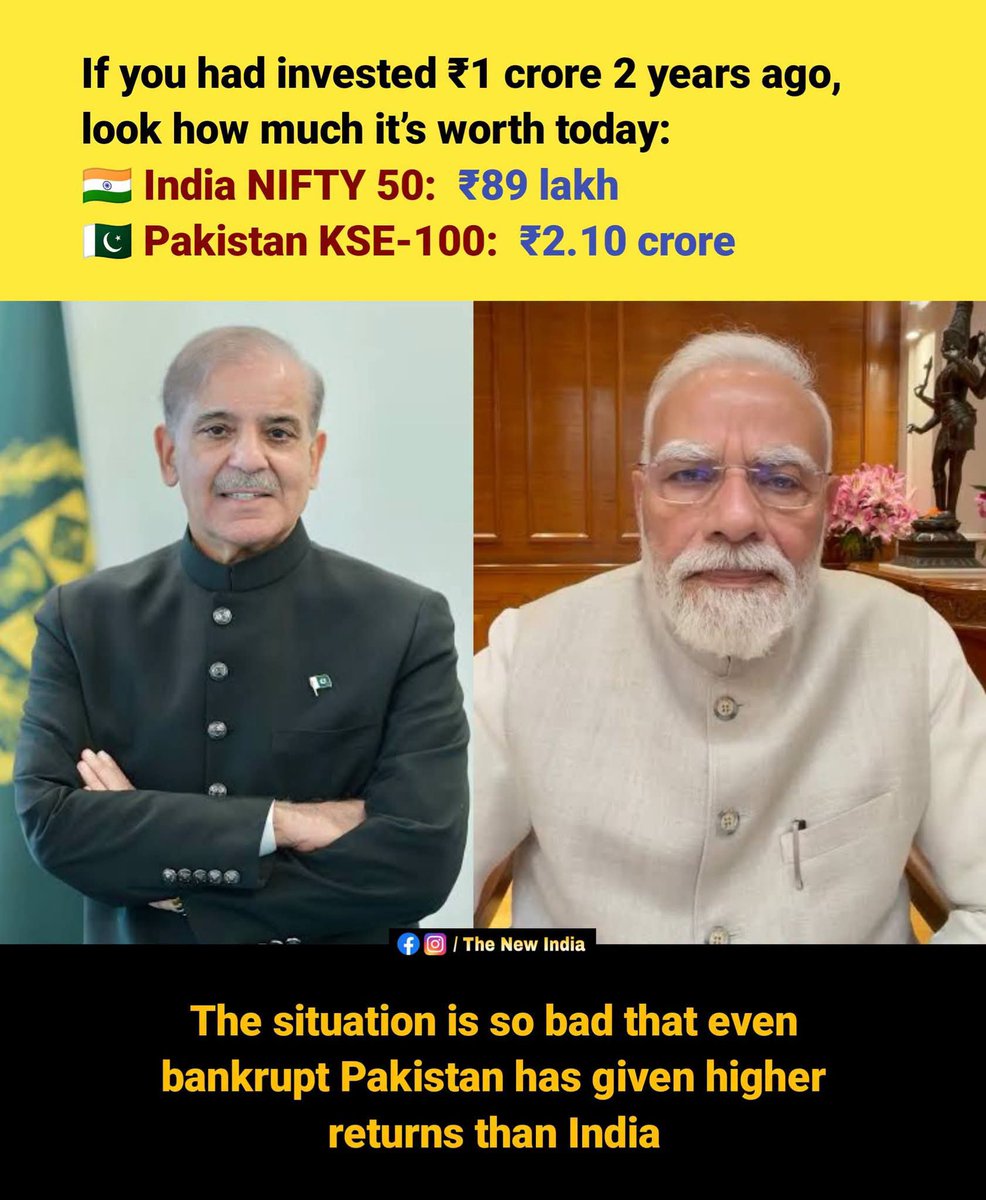 ScCardoz's tweet photo. Now Andhbhakts can’t even compare India with Pakistan to defend Vishwaguru 🤡 https://t.co/hciDayNZal