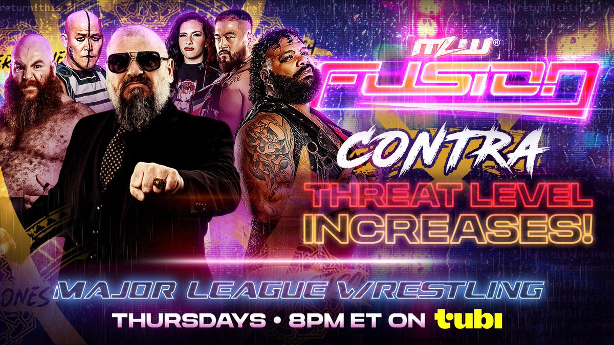 MLW's tweet photo. What does CONTRA Unit have in store for MLW FUSION TONIGHT?

Watch at 8PM ET on @Tubi. https://t.co/1Z810YNDuc