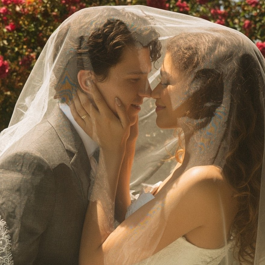 CaringtonPapers's tweet photo. Zendaya and Tom Holland melt hearts in new wedding and honeymoon photos.

(TMZ) https://t.co/hItYsgSRv1