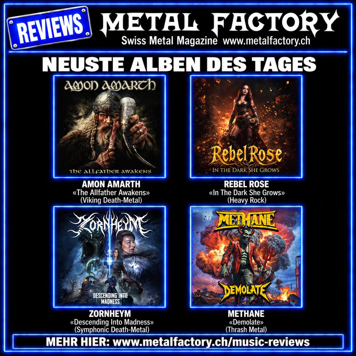 MetalFactoryCH's tweet photo. Mehr hier: https://t.co/DgKajJ2mlD
#amonamarth #RebelRoseRock #zornheym #methane #vikingdeathemetal #heavyrock #symphinicdeathmetal #thrashmetal https://t.co/xIFo1MBTkO