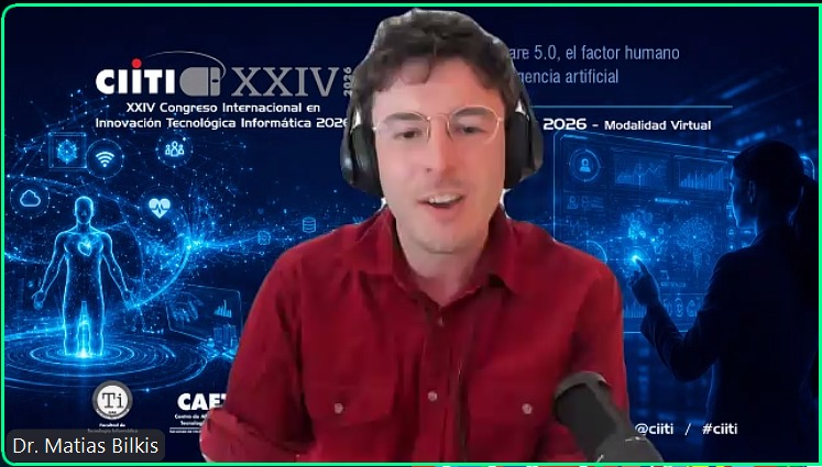 Ciiti's tweet photo. "Estamos rodeados de inteligencia artificial. Parece ciencia ficción que converses con un bot y te responda con gran precisión", Dr. Matias Bilkis
Founder &amp; CEO QutSur
Docente Investigador CAETI - UAI

#CIITI #Cibercultura https://t.co/aHyKmRexwh