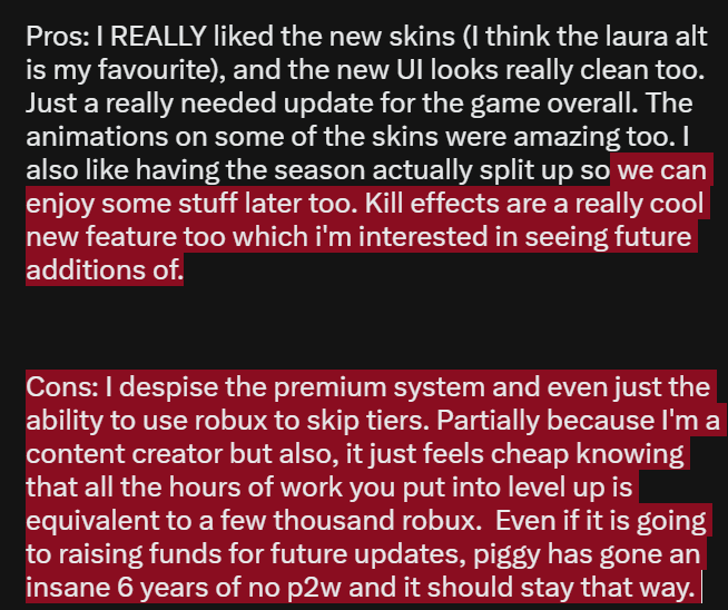 MiniToonfan99's tweet photo. My thoughts on the update, really good content but just not a fan of the new system https://t.co/YZySOkTNby