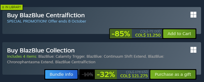 MeltyLAN's tweet photo. Para interesados en otros juegos que recomendamos también estáb rebajados:
#BBCF en 80%
#GGXrd en 80%
Y el GGXXAC+R en 75% (no se el tag)
Hubiera sido excelente tener el AH3 también rebajado por lo que ahora tiene rollback hecho por fans, pero no, no está rebajado. https://t.co/yhz94fCy5K