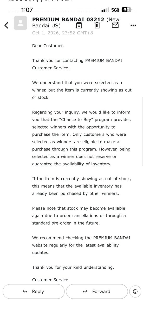 626GETSOME's tweet photo. @narendram0210 @AndyCollectz Bandai basically said sorry GG https://t.co/OE07DzDfV5