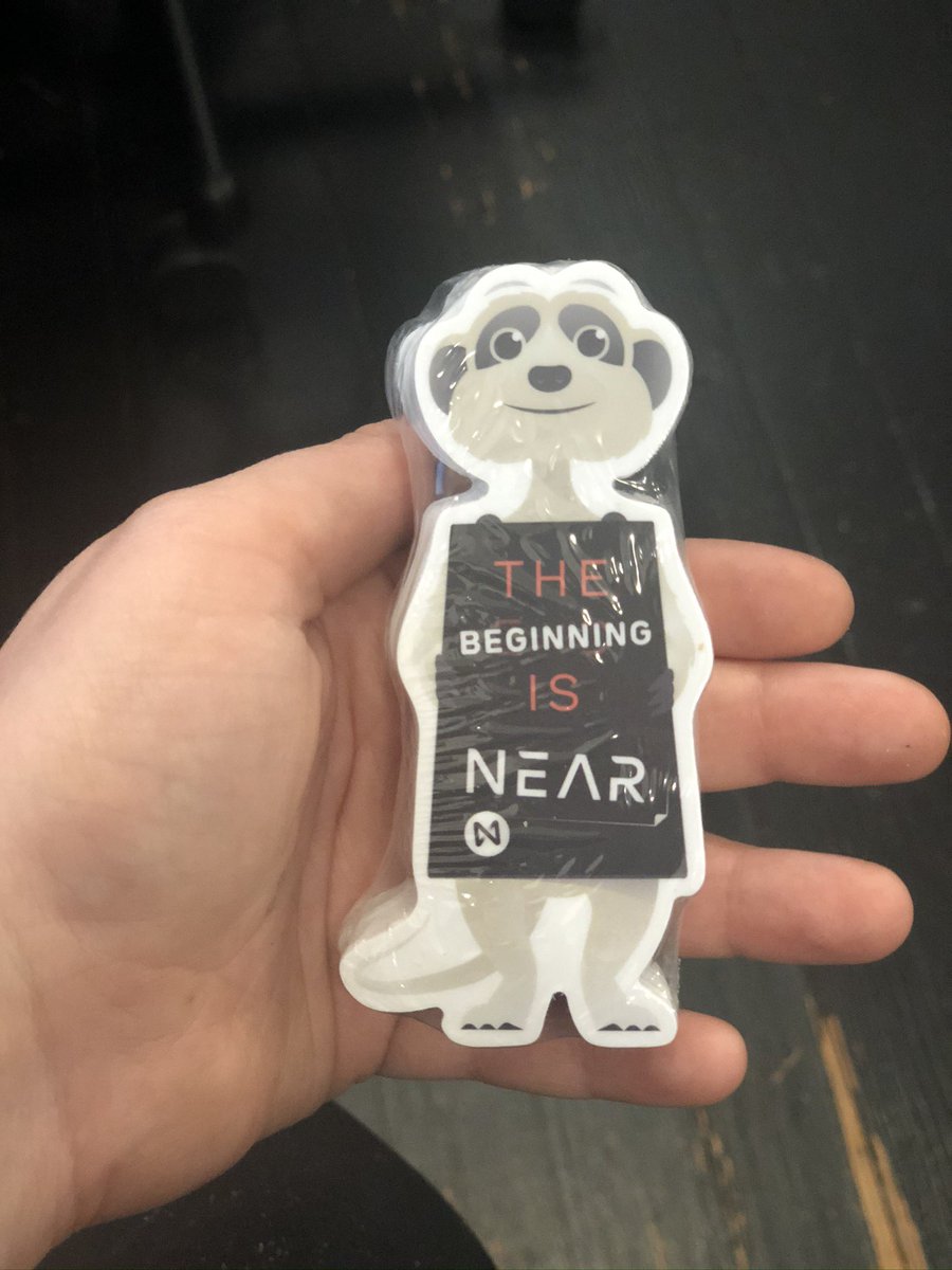 Crasskitty's tweet photo. I was an early team member at NEAR. How early? Early enough to pay test net tokens to get drinks from the team fridge.

I remember this mascot we had….

Someone asked me if I knew which NEAR founder had a cat and why $NEARKAT is pumping and I was like…

This is OLD NEAR LORE.

It was a Meercat mascot named the NEARKAT! 

Anyways yes I am real, no I am not hacked. :)