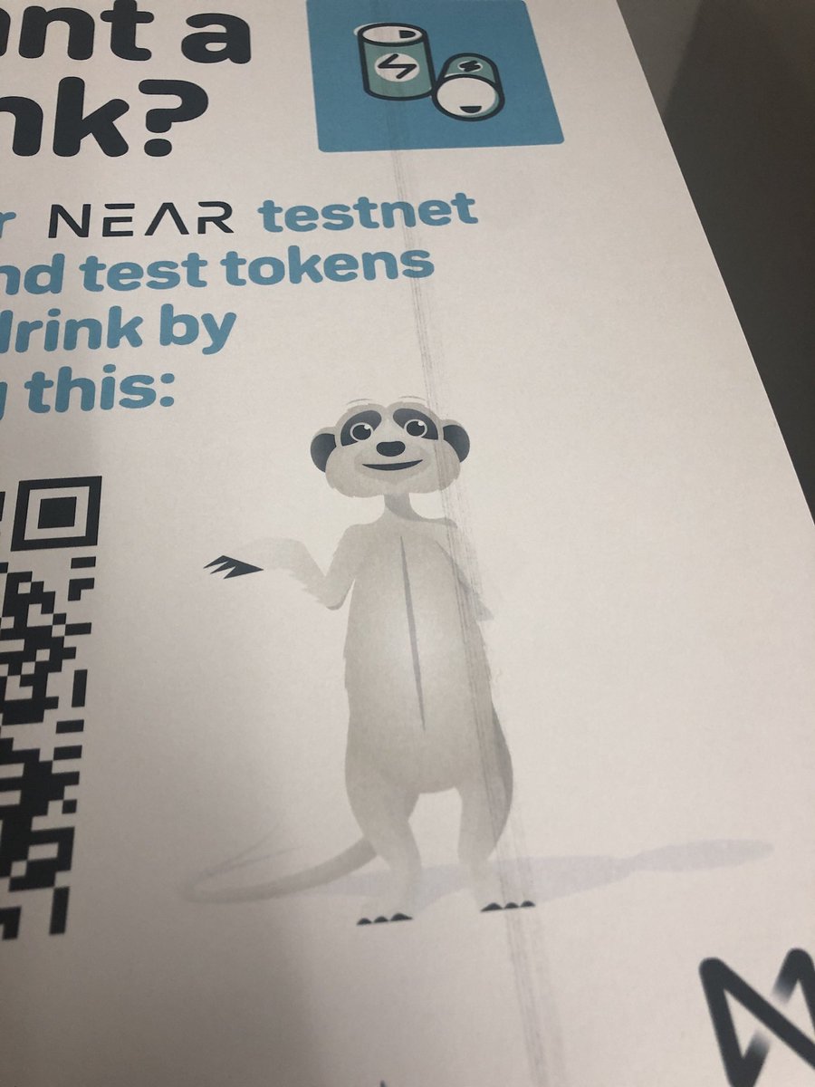 Crasskitty's tweet photo. I was an early team member at NEAR. How early? Early enough to pay test net tokens to get drinks from the team fridge.

I remember this mascot we had….

Someone asked me if I knew which NEAR founder had a cat and why $NEARKAT is pumping and I was like…

This is OLD NEAR LORE.

It was a Meercat mascot named the NEARKAT! 

Anyways yes I am real, no I am not hacked. :)