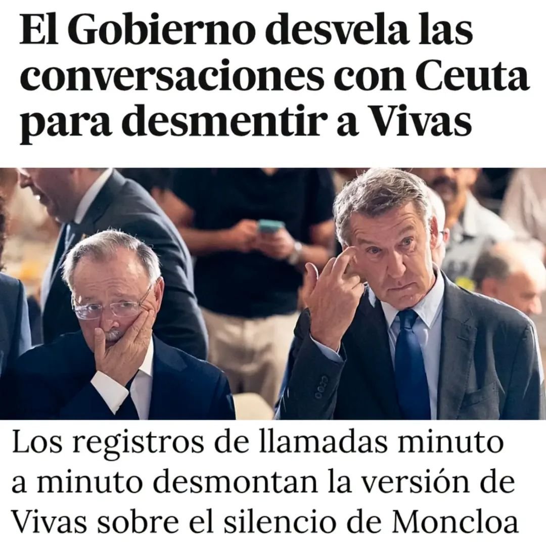 jebl_'s tweet photo. El gobierno desvela las conversaciones para desmentir a Vivas.
●Todas las llamadas y peticiones que recibió La Moncloa del Gobierno de Ceuta entre el 27 y el 30 de julio fueron atendidas en el acto o pocos minutos después.
●Vivas ha mentido en sede judicial y ahora que? https://t.co/Ah33BKSZq7
