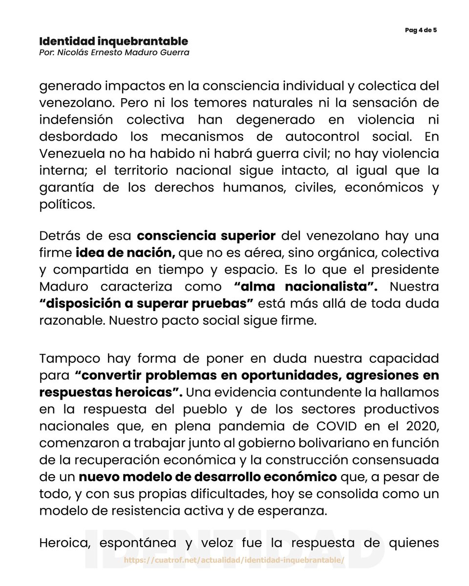 nicmaduroguerra's tweet photo. El verdadero poder siempre ha residido en el pueblo y su voluntad inquebrantable. 🇻🇪✨

Históricamente, la soberanía nacional fue un concepto lejano para las grandes mayorías. Con la llegada de la Revolución Bolivariana, ese paradigma cambió para transformar al ciudadano común en el ejecutor directo de la democracia.

De esa visión histórica nace una categoría inédita en nuestra política: el Poder Popular, la herramienta fundamental para construir el futuro del país desde las bases. ✊🔥