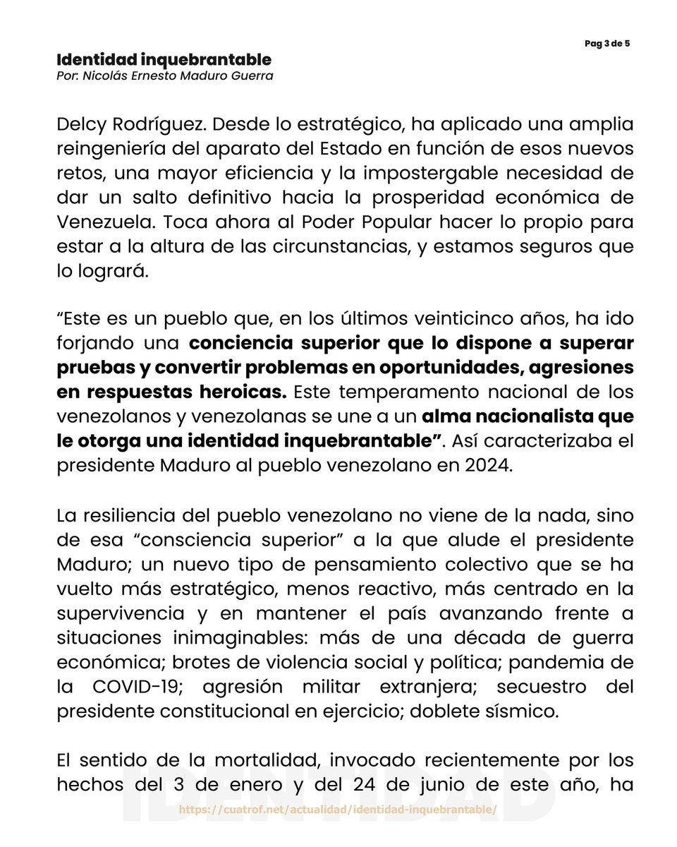 nicmaduroguerra's tweet photo. El verdadero poder siempre ha residido en el pueblo y su voluntad inquebrantable. 🇻🇪✨

Históricamente, la soberanía nacional fue un concepto lejano para las grandes mayorías. Con la llegada de la Revolución Bolivariana, ese paradigma cambió para transformar al ciudadano común en el ejecutor directo de la democracia.

De esa visión histórica nace una categoría inédita en nuestra política: el Poder Popular, la herramienta fundamental para construir el futuro del país desde las bases. ✊🔥