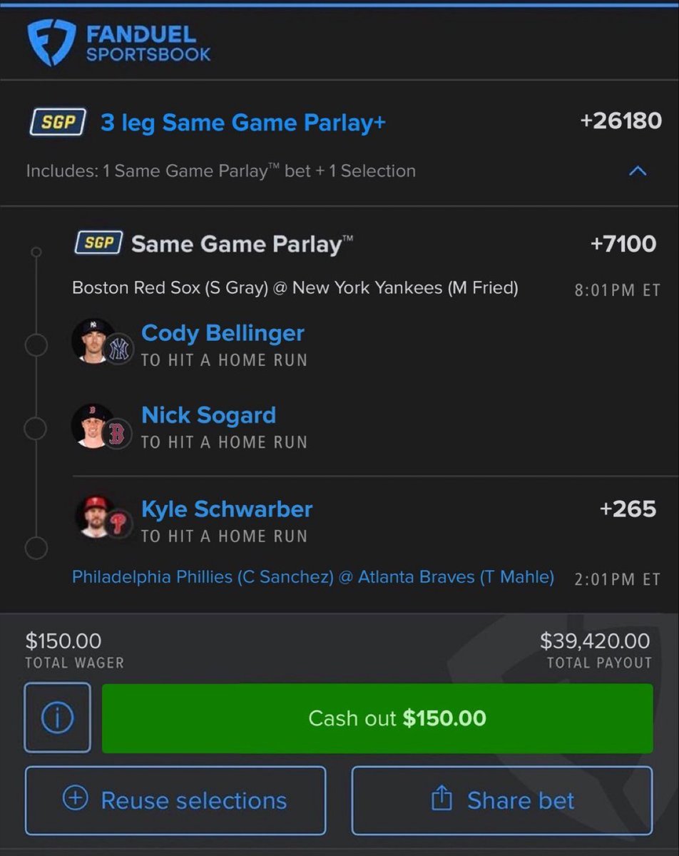 cashflowsports2's tweet photo. Y’all are still sleeping on the Postseason MLB⚾️🤑

https://t.co/HTJBp7Wcoc

Knew this was hitting when i dropped it in the cord last night.
#MLB #Baseball #SportsBetting #HomeRun #Parlay #GamblingX #BettingCommunity #MLBTwitter @Playbook https://t.co/FPk5gS8cka