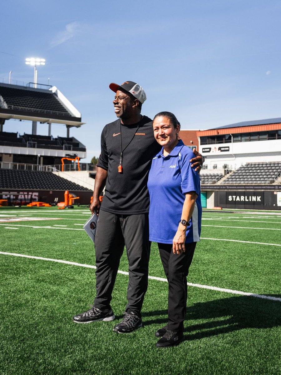 BeaverFootball's tweet photo. ELITE at what she does! Miss Maria, you are Dam Rare 💪 
—
#TheDamStandard https://t.co/97ixW0eQu8