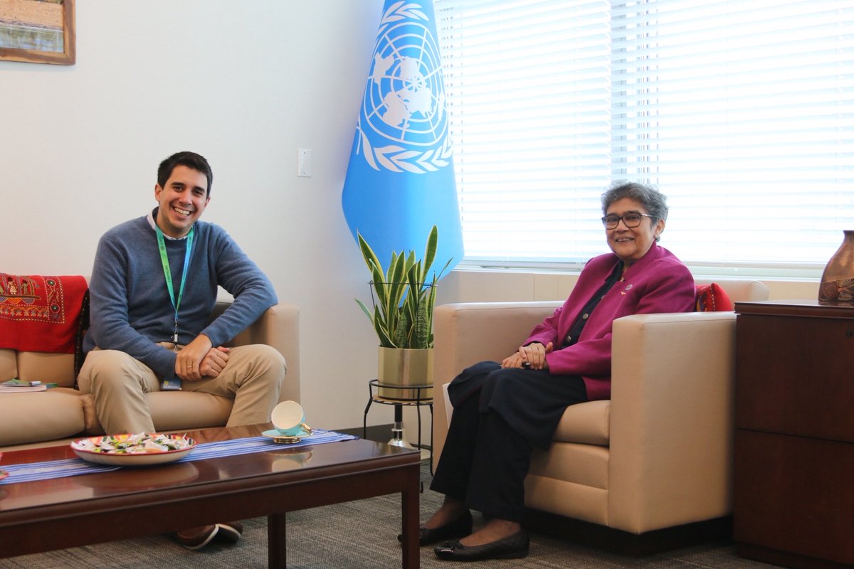 felipepaullier's tweet photo. Great meeting with @USGRabab_UN to share updates on the first-ever @UN Youth Townhall, coming this December in Germany 🇩🇪🇺🇳. We agreed to build bridges between this new initiative and the @UNOHRLLS youth forums held in recent years 🌎✨. Thanks for your leadership, Fatima 💪🏽 https://t.co/B3XVQznqUn
