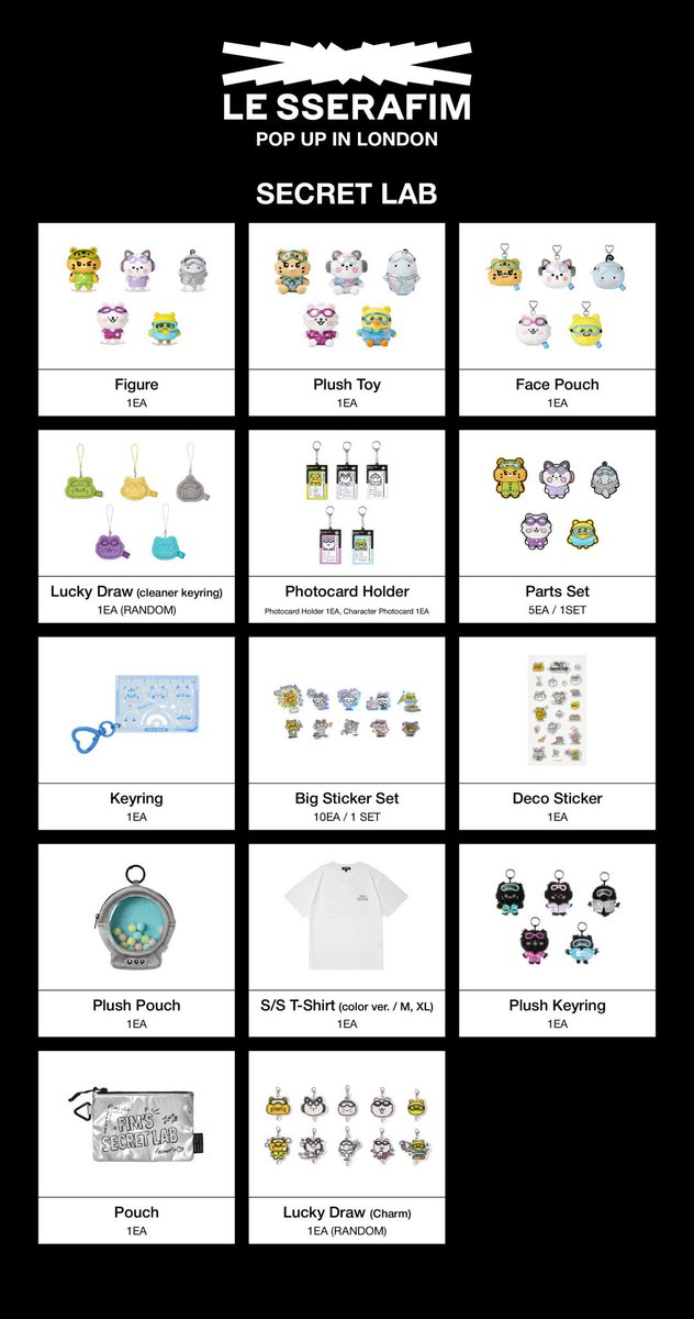 LESSERAFIM_FR's tweet photo. (📄) INFOS – 01.10.26

Voici les items qui seront vendus au pop up store à Londres alors on peut espérer avoir les mêmes à Paris 

› 🐥
#LE_SSERAFIM #르세라핌
@le_sserafim @IM_LESSERAFIM https://t.co/LQHGEiAXWB