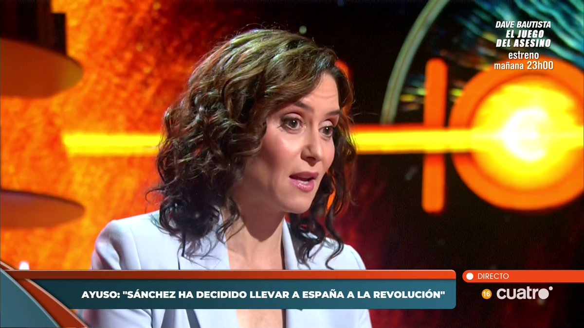 navedelmisterio's tweet photo. Ayuso: "Sánchez ha decidido llevar a España a la revolución" #Horizonte https://t.co/c1xj65acHc