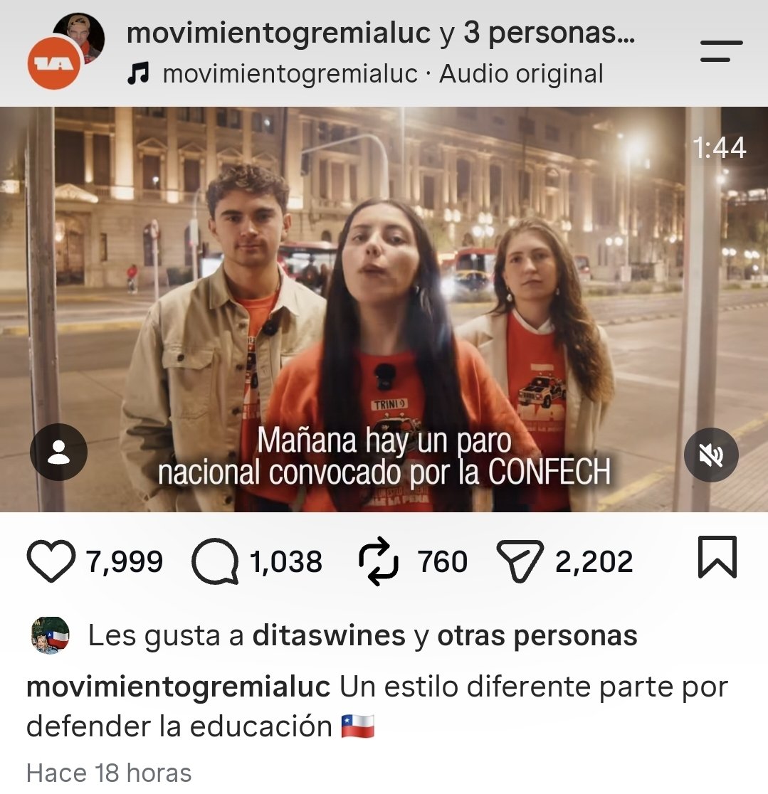 RobertoMerken's tweet photo. Movimiento Gremial UC público anoche el vídeo promoviendo un boicot a la marcha.

Les dejo el vídeo completo. https://t.co/lGzKLsZnu5