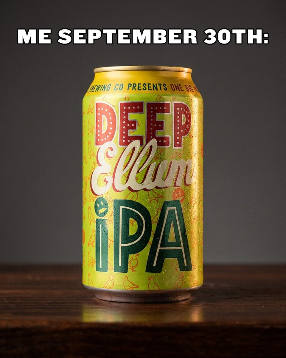 deepellumbrewco's tweet photo. SPOOKY SEASON IS HERE!! IPA WEATHER IS HERE!! 🍻
#halloween #ipa #dallas #loverunsdeep https://t.co/1rqzJKWwbg