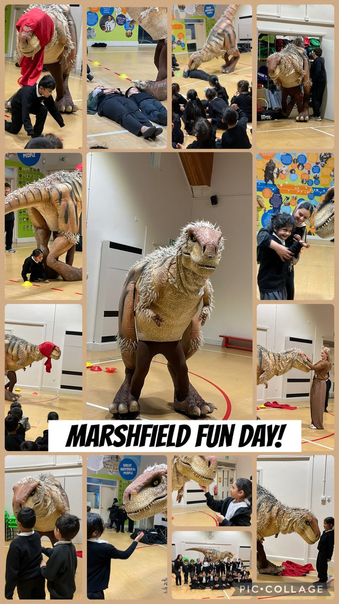 MarshfieldPS's tweet photo. 🦖 What an AMAZING Marshfield Fun Day! 🎉
The children had a roarsome time enjoying a very special dinosaur visit! 🦕 They had so much fun, made wonderful memories and thoroughly enjoyed their day. #MarshfieldFunDay https://t.co/eBmNhPxXzx
