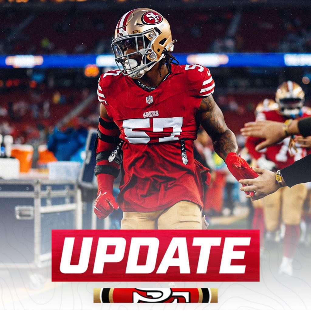 OurSf49ers's tweet photo. #49ers Mike Evans (rib), Dre Greenlaw (quad) and Keion White (hamstring) were working on a side field during practice today https://t.co/Xs0YSlgyVG