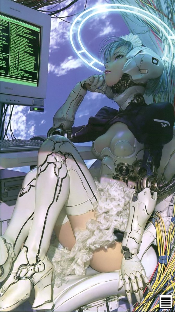 supernalmystic's tweet photo. Cyborg Maids On The Sky Overlook Server Room https://t.co/ZDI0SXT9Pv