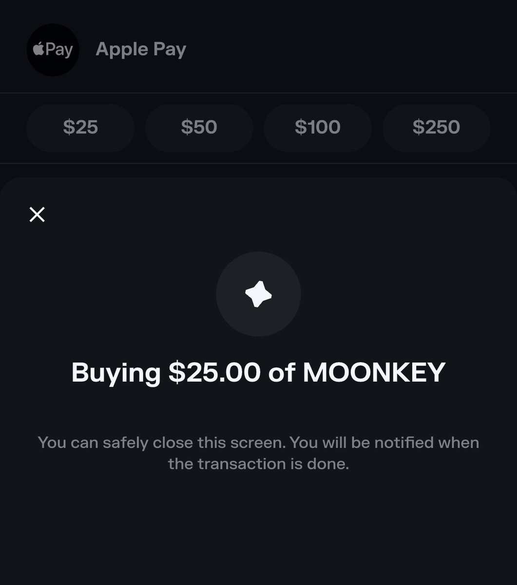 Fortuna_Dev's tweet photo. How to onboard family and friends to buy Moonkey

A) Download @solflare 
B) Fund Wallet -> Buy Memecoins
C) Search $Moonkey
D) Buy with @applepay https://t.co/gV76KmJERJ