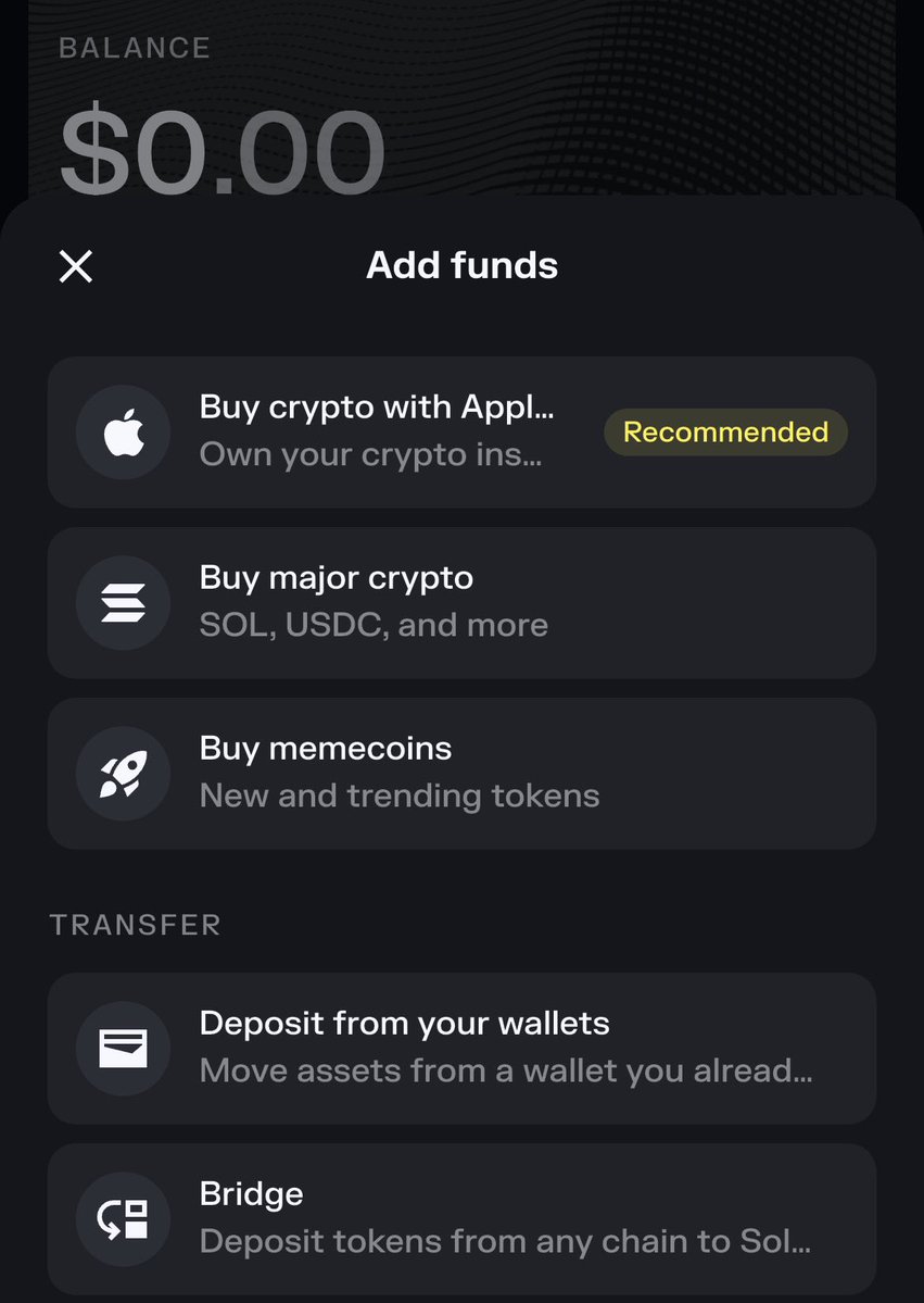 Fortuna_Dev's tweet photo. How to onboard family and friends to buy Moonkey

A) Download @solflare 
B) Fund Wallet -> Buy Memecoins
C) Search $Moonkey
D) Buy with @applepay https://t.co/gV76KmJERJ