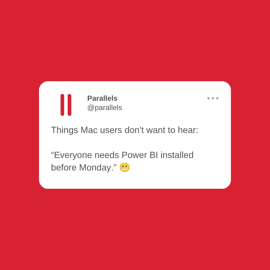 parallels's tweet photo. Mac users reading that email: 👁️👄👁️

Mac users with Parallels Desktop: 😎 https://t.co/GgO8RpcHCr