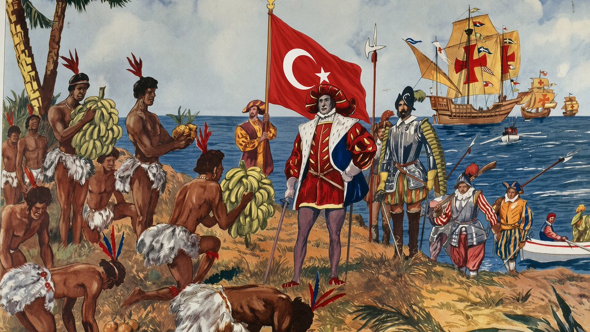 Bundeskokser's tweet photo. 1492, Chrüstüf Cülümbüs entdeckt Aerika https://t.co/MPa2gipSEk