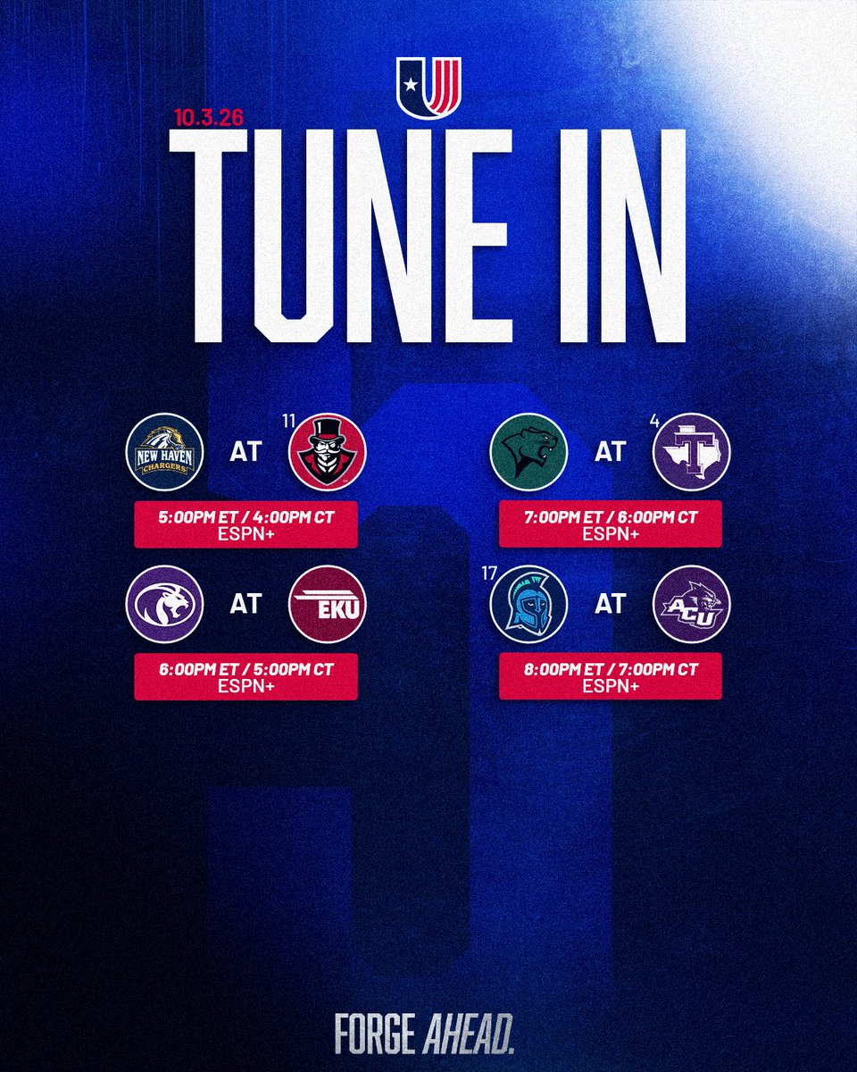 uacfootball's tweet photo. Stay tuned in on Saturday night πΊ
#ForgeAhead https://t.co/6XJKjSrPlh