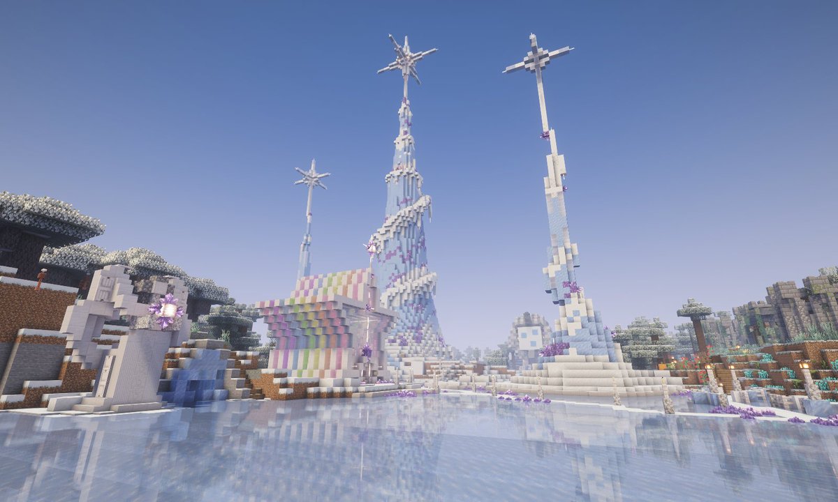 MC_Miracle369's tweet photo. Ice Land Day and Night in Survival world.
Ice tower of Stars, Star Church, Angel Statue, Tuphinx.

#Minecraft #MinecraftBuilds https://t.co/kgyLjrfDsD