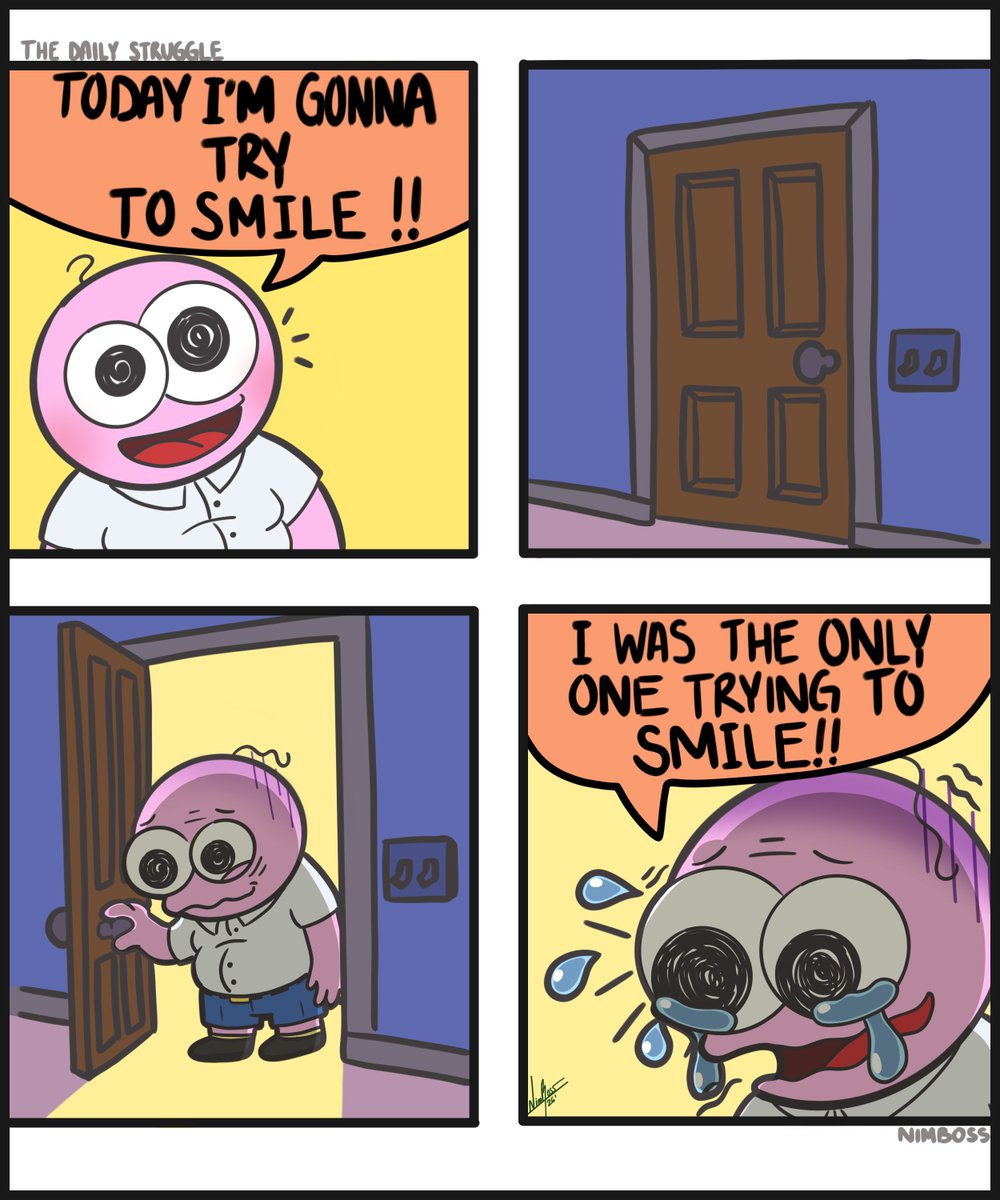 thenimboss's tweet photo. The daily struggle.
#smilingfriends https://t.co/lJE05DpRsm