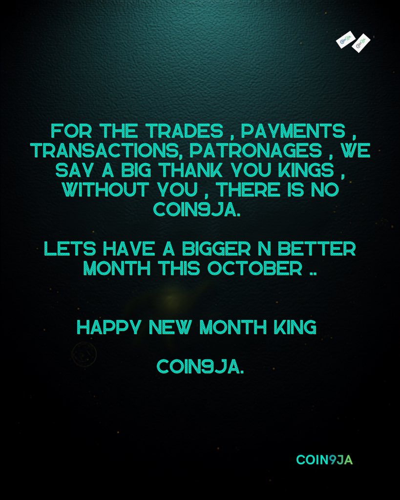 whycoin9ja's tweet photo. Welcome To October . https://t.co/1fH6VY1IBb