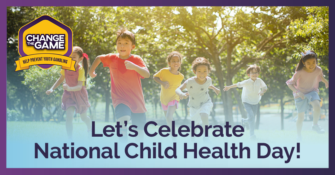 PBYP_OH's tweet photo. It’s National Child Health Day! Among the many health tips families may be hearing today, Change the Game Ohio would like to use this day to remind parents the risks of #YouthGambling and how it could impact your child’s mental and physical well-being. Explore the website and blog to learn more about the issue, warning signs, and resources to help you prevent #YouthGamblingHarms.

🖱️Explore the website: https://t.co/cl00VGSa4K
👀Read the blog: https://t.co/hKnVjXIQNk

#ChangeTheGameOhio #PreventYouthGambling #NationalChildHealthDay