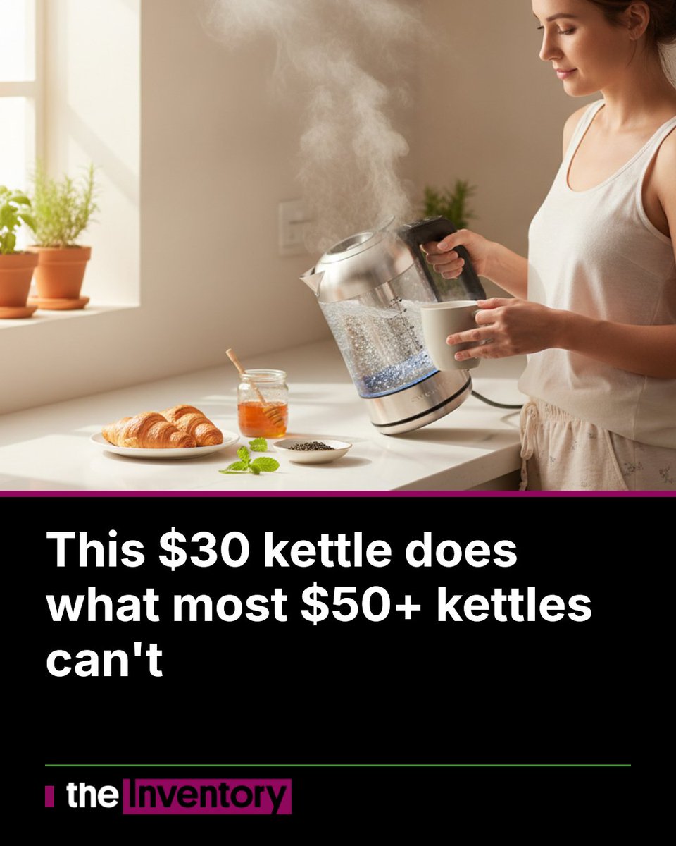 ItsTheInventory's tweet photo. This $30 kettle does what most $50+ kettles can't
The OVENTE KGD752S packs glass construction, 7 temperature presets, and a built-in tea infuser into a single sub-$30 appliance — features you'd usually pay $50 or
https://t.co/Hr4ErjUtSr
#ElectricKettle #TeaLovers #KitchenDeals https://t.co/iDd98lHxD1