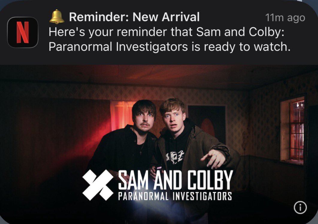 XPLRMERCHDESIGN's tweet photo. Sam &amp; Colby are officially available to watch on Netflix! Happy streaming! 😈 https://t.co/tnQsTGkiAR