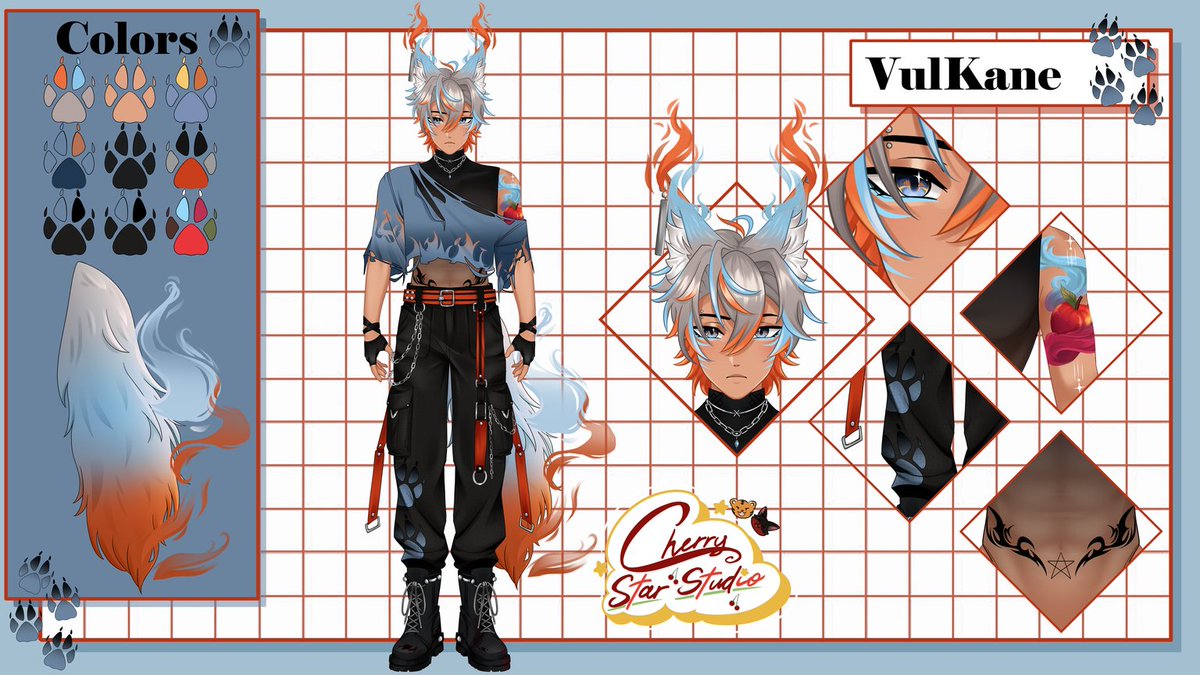 VulKaneVT's tweet photo. Would like to thank @CherryStarStudi for making my ref sheet and character come to life! https://t.co/q9xo9Zd4pB