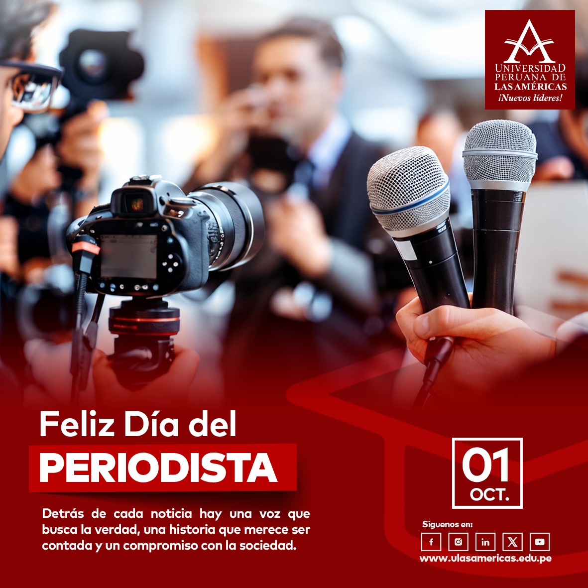 UnivLasAmericas's tweet photo. 🎙️📰 Cada noticia comienza con una pregunta, cada historia con una voz que merece ser escuchada.

Hoy reconocemos a quienes hacen de la verdad su compromiso y de la comunicación una forma de servir a la sociedad. ❤️

¡Feliz Día del Periodista! 📸🎤 https://t.co/LVDOvv7oBF