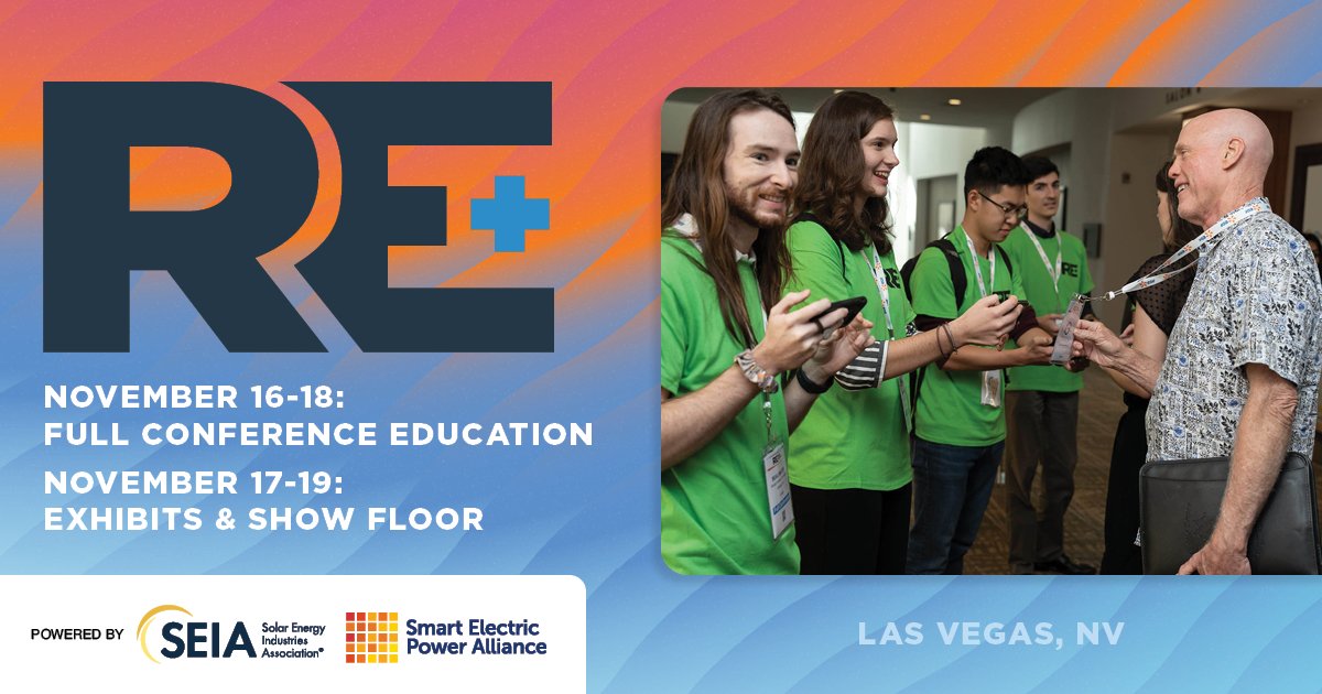REPlusEvents's tweet photo. Want to get more connected with the clean energy industry? Volunteer applications are open for RE+ 26!

Learn more about volunteering and apply today: https://t.co/iiHQoNS6kT

#REPlus26 #CleanEnergy #RenewableEnergy #Volunteer https://t.co/4dgCGi9EtX