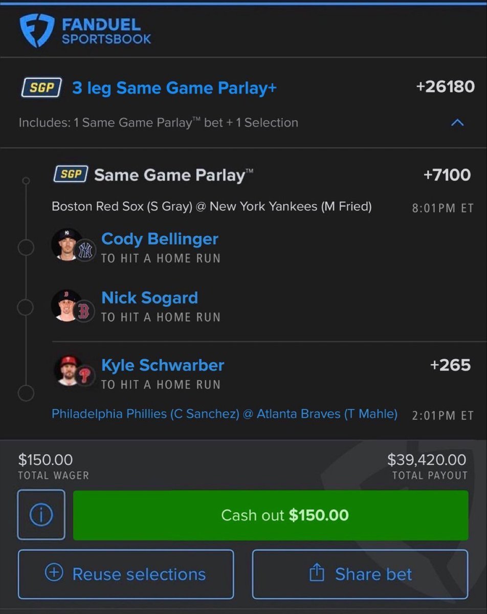 mobparlayp's tweet photo. Y’all are still sleeping on the Postseason MLB⚾️🤑

https://t.co/7KRAvplrQm

Knew this was hitting when i dropped it in the cord last night.
#MLB #Baseball #SportsBetting #HomeRun #Parlay #GamblingX #BettingCommunity #MLBTwitter @Playbook https://t.co/RfRfTmXMe8