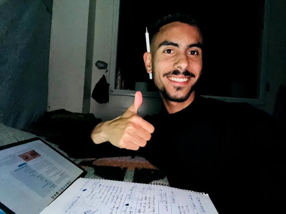 AlmasriHaifa's tweet photo. Guess who survived three years of genocide and has finally started his fifth year of medical school in Gaza https://t.co/wtntG6Z7eu
