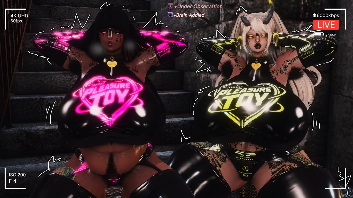 NarmayaTheDraph's tweet photo. Approached and asked to try on a new outfit for a commercial..

Little did we know, the outfit had some mind-altering tech in it.. Turning us into obedient pigs for the live camera..

With @EtherLizzer ! https://t.co/oEZmdmbwn5