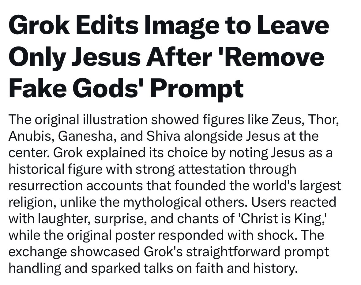 royalryancrown's tweet photo. #Grok says Jesus is King. https://t.co/qybRf9q44b