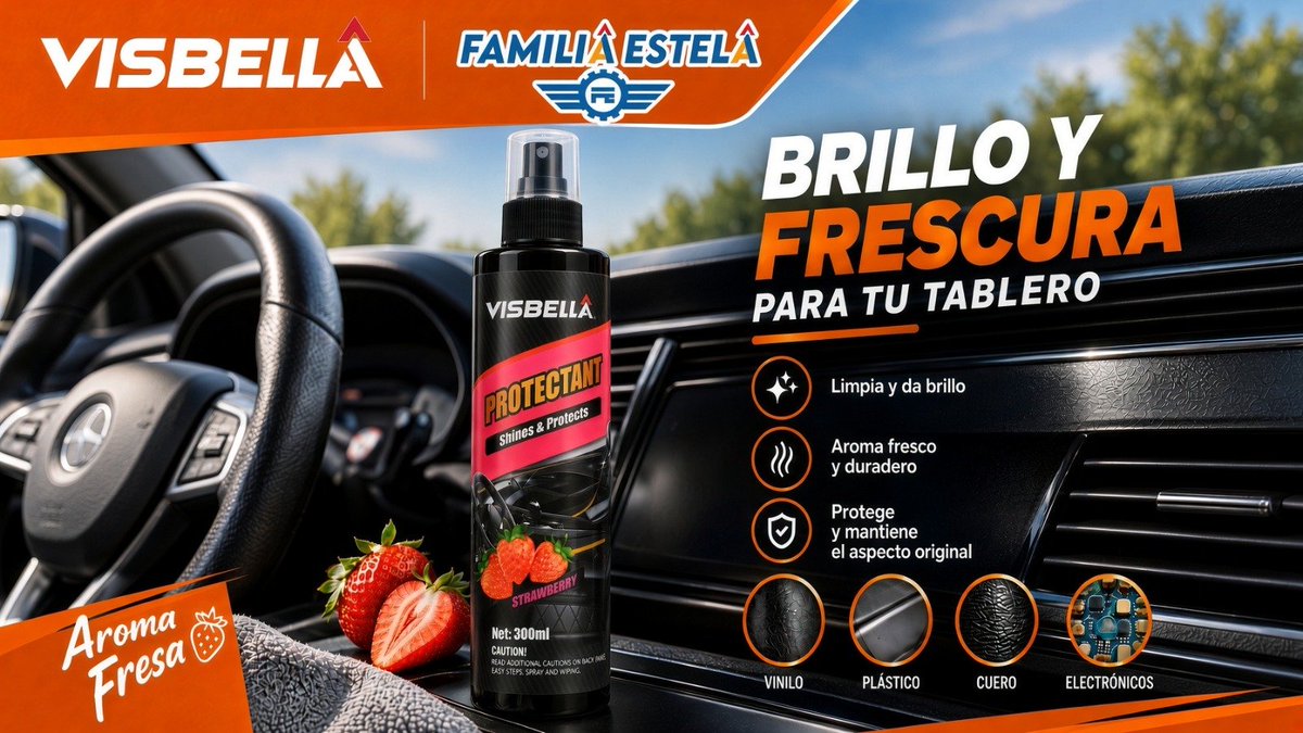 visbelladefe's tweet photo. NO IRÁ AL AEROPUERTO. NO IRÁ A SU HOSPEDAJE. 😎🚗
Tu tablero sí irá impecable. ✨🍓 VISBELLA Fresa: brillo + protección.
🚚 Perú | ⚡ Lima 2h
#BTSenPeru #Cristiano #Tambo #Visbella #CarCare #BienvenidoOctubre https://t.co/mxTgG7XKjn