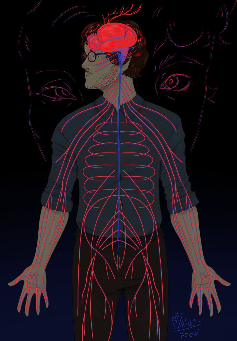 MalusKrow's tweet photo. prompt: nervous system
 #hannibaltober2026 #hannibal #willgraham https://t.co/ZjFToccJek