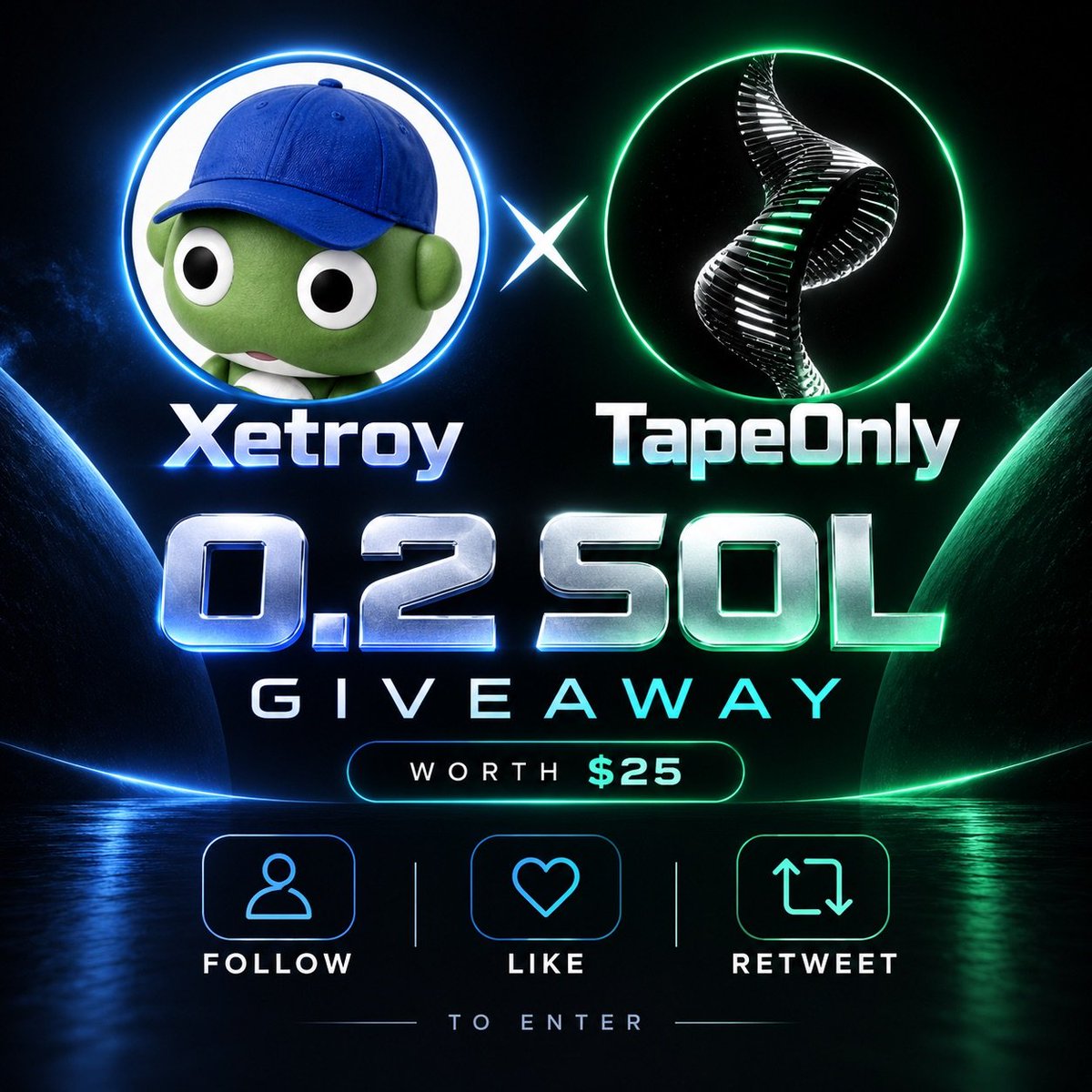 xetroygg's tweet photo. 💚0.2 SOL GIVEAWAY!!💚

To enter:
✅Follow @TapeOnly 
✅RT &amp; LIKE

🕣Ends in 3 days
💎Good luck!!💎 https://t.co/4xI1Guiwgx