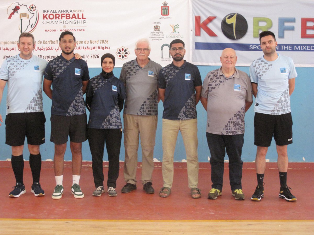 IKFafrica's tweet photo. #Officials | IKF All-Africa Korfball Championship North 2026 in Nador, Morocco 🇲🇦 #AAKC @korfball

📰 Read more: https://t.co/e6l03pgoYR

#korfball #TheMixedGenderSport #korfbal #corfebol #korfbol #corfbol #КОРФБОЛ #合球 #コーフボール #कोर्फबॉल #코프볼 #คอร์ฟบอล #AAKC2026 https://t.co/JO0CraFykW