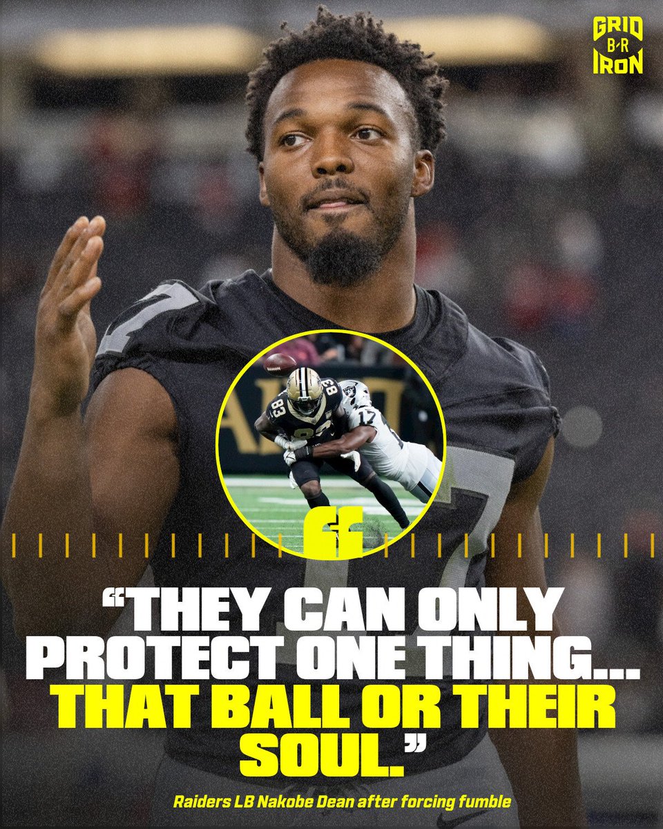 brgridiron's tweet photo. Raiders really got a demon in Nakobe Dean 😈

(via @Raiders) https://t.co/WTHYvGG46s