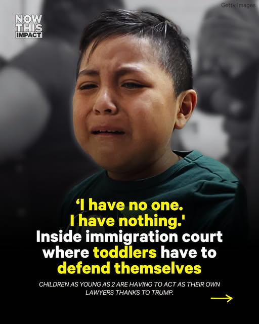 JamesTate121's tweet photo. A 13-year-old Honduran boy named Angel did not have representation when he appeared before a judge. A judge asked if there was a reason he could not return to Honduras. Angel told the judge, ‘My mom and almost my entire family are here. It’s too dangerous to go back.’ The judge ruled that Angel did not qualify for asylum and asked, 'Would you like to request voluntary departure, or should I issue a removal order?’
‘I don’t know,’ Angel replied before bursting into tears. He stared ahead stoically before continuing to cry and said, ‘I have no one. I have nothing.’
This is not a choice a child should be given, but it's the unfortunate experience of many migrant children.
Texas, migrant children as young as 2 years old are appearing in U.S. immigration courts, where they face deportation proceedings without guaranteed legal representation.
Witnesses inside the courtrooms describe a 6-year-old pretending to fly an airplane.
Mateo, a 3-year-old in a blue jacket, is playing with the microphone.  The judge spoke to Mateo’s attorney, who appeared remotely.
A teen girl tried to make eye contact with a friend, only for the judge to reprimand her: ‘I see you’re smiling and think these proceedings are funny, but I need you to pay attention.’
In July, the Trump admin let a years-long contract with the Acacia Center for Justice lapse, ending federal funding for 100 legal services providers for more than 20,000 unaccompanied migrant children: Children who are usually in the United States are trying to escape trafficking, abandonment, violence, gangs, or other ab*se.
In August, the Office of Refugee Resettlement gave $20 million to the U.S. Committee for Refugees and Immigrants, a nonprofit organization that provides legal services. However, many advocates say USCRI lawyers either weren’t present or didn’t speak up when children were in court.
In some cases, USCRI attorneys even posed as ‘friend of the court’ for some of the children, including Angel, according to Lauren Fisher Flores, legal director at ProBar.
And now, the Trump administration will allow lawyers to start requesting virtual interviews for kids seeking asylum.
Children have to make their cases to receive asylum, and since procedures are also constantly changing, this can put extra stress on children. The interviews can take hours and dive into potentially traumatic events. And without a lawyer, kids may have to face this trauma alone.
Under Trump, they’re being pushed through faster hearings and asylum interviews without adequate legal counsel, which makes it harder for them to seek asylum and other protections under the law.
The goal is to deport more children faster.
Attorneys representing migrant children initially try to establish a rapport with their clients and help them understand what to expect in asylum interviews. But children are struggling to understand, as many of them aren’t able to speak English, let alone understand complex legal terms. So kids are being asked to make choices about their cases when they may not fully understand what those choices mean.
In an interview with a 3-year-old, who was too small to fit in the chair and ended up sitting on the floor. The child put bandages on the furniture and played with dinosaurs while the asylum officer tried to ask the child questions about their case.
A judge asked a group of 15 minors without attorneys: ‘Is this your first time in immigration court?’ They all answered, ‘Yes.’ ‘Do any of you want voluntary departure?’ the judge asked. No one raised their hand. Another child stretched her hands playfully toward the sky.
The initiative comes under the direction of White House Deputy Chief of Staff for Policy Stephen Miller, so that the Trump admin can deport as many migrant children as possible as quickly as possible.
Nearly 200,000 migrant children have been ordered removed from the U.S. since Trump returned to office, according to The Guardian. About 70% were younger than 13.
This is the supposed pro-life party, making kids face legal challenges alone and sending them back to danger in the country they were trying to escape.