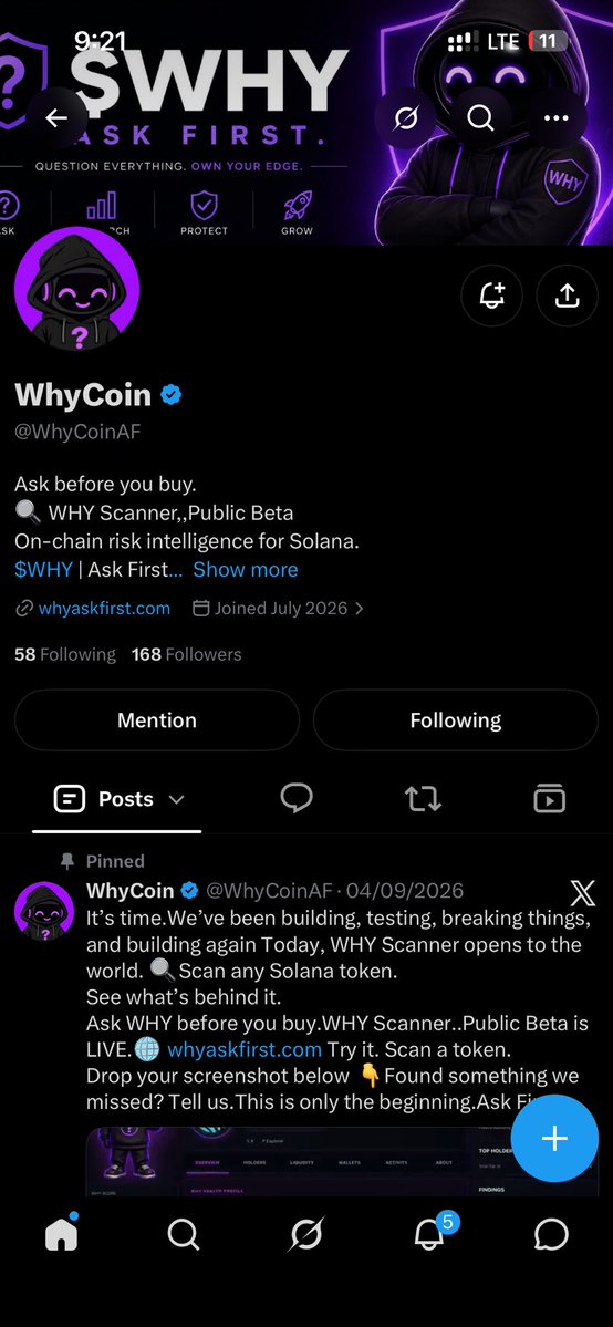 zayla_ox's tweet photo. @WhyCoinAF Glad I’m Early on $WHY but i gotta $ASKFIRST why haven’t i seen you Spaces? 

SOL - A7z8aHwBJtQ9jLa2MBBvfhgsgMzWnNPNRgo4iHqaVKD1

Notifications on, gotta be early on $WHY on Saturday https://t.co/ebBYzqV1td