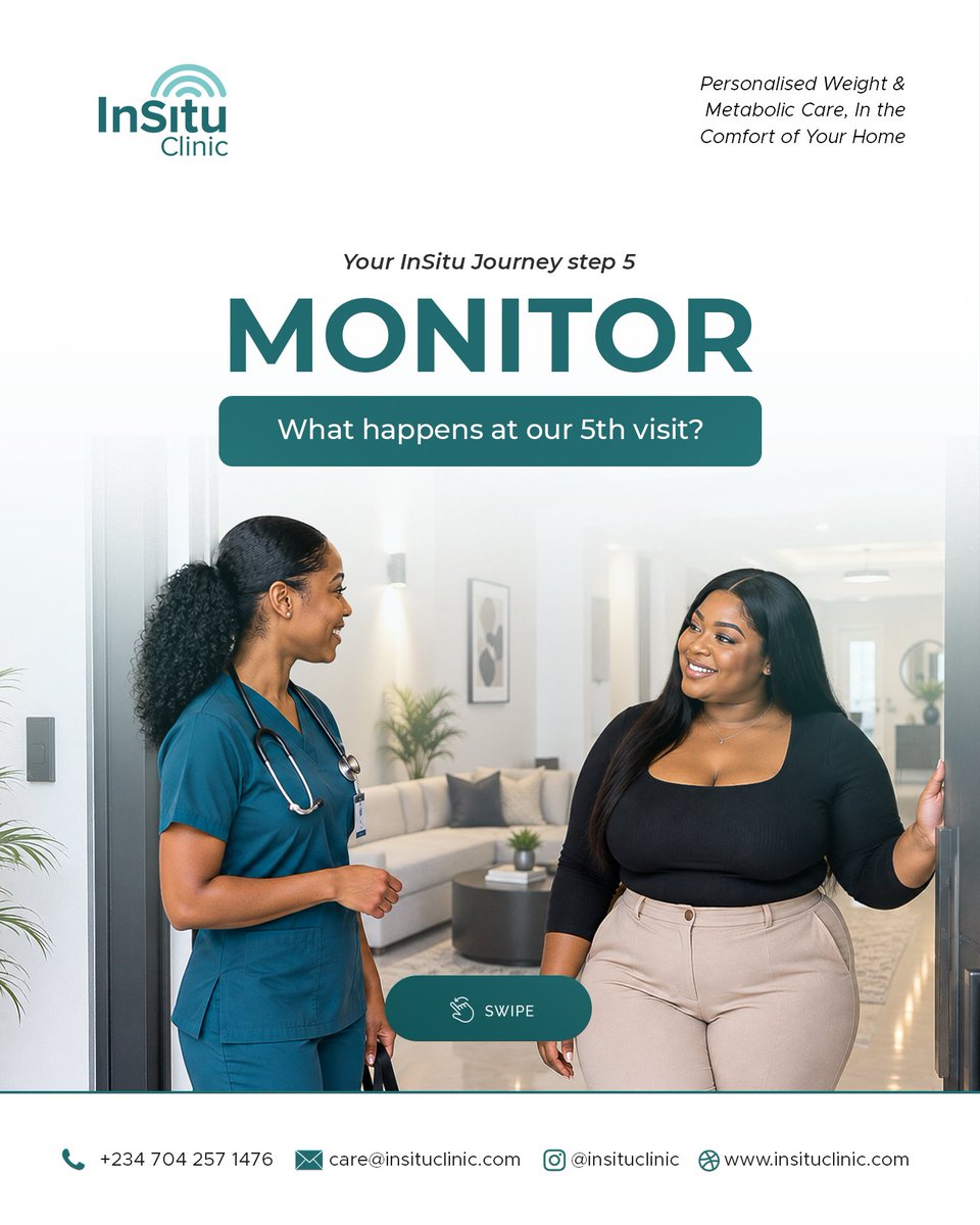 InSituClinic's tweet photo. Effective metabolic health management requires ongoing support, monitoring, and personalized care, not just a prescription or diet plan.

Step 5 of your InSitu journey focuses on ongoing monitoring and personalized support. https://t.co/ea9jNdoLuQ
